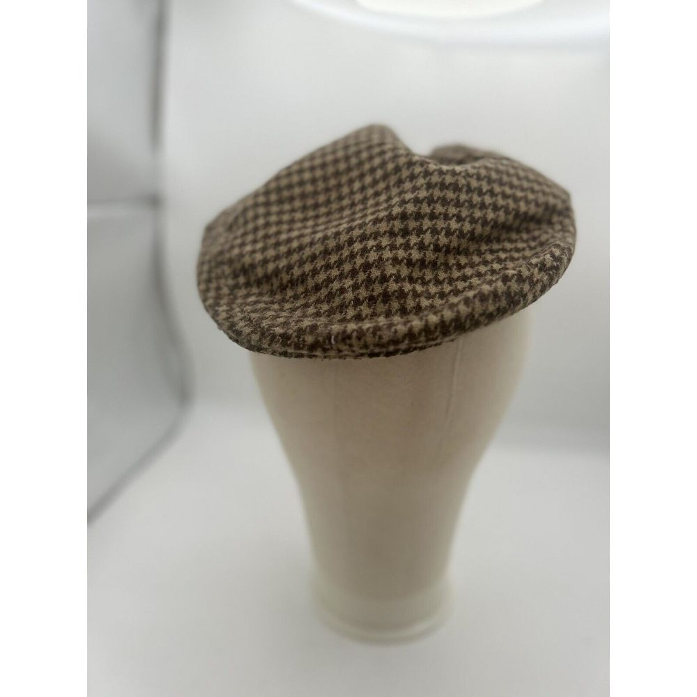 100% WOOL TWEED 6 PANELS CAP Classic Driving Newsboy‎ Gatsby Motoring VINTAGE